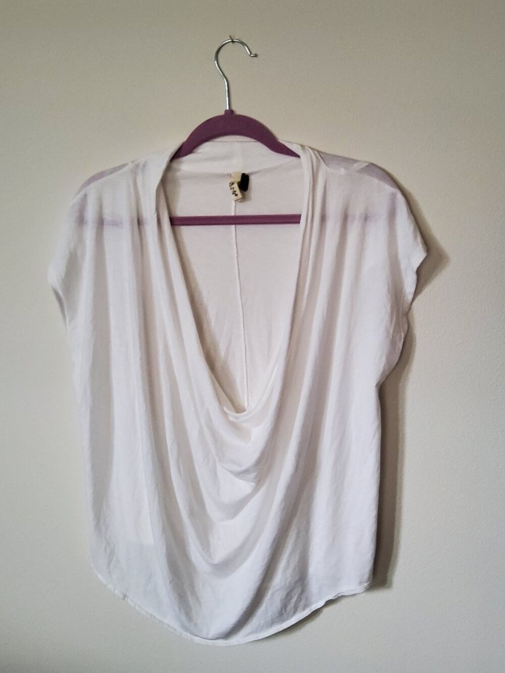 We the Free Cowl neck white blouse size L